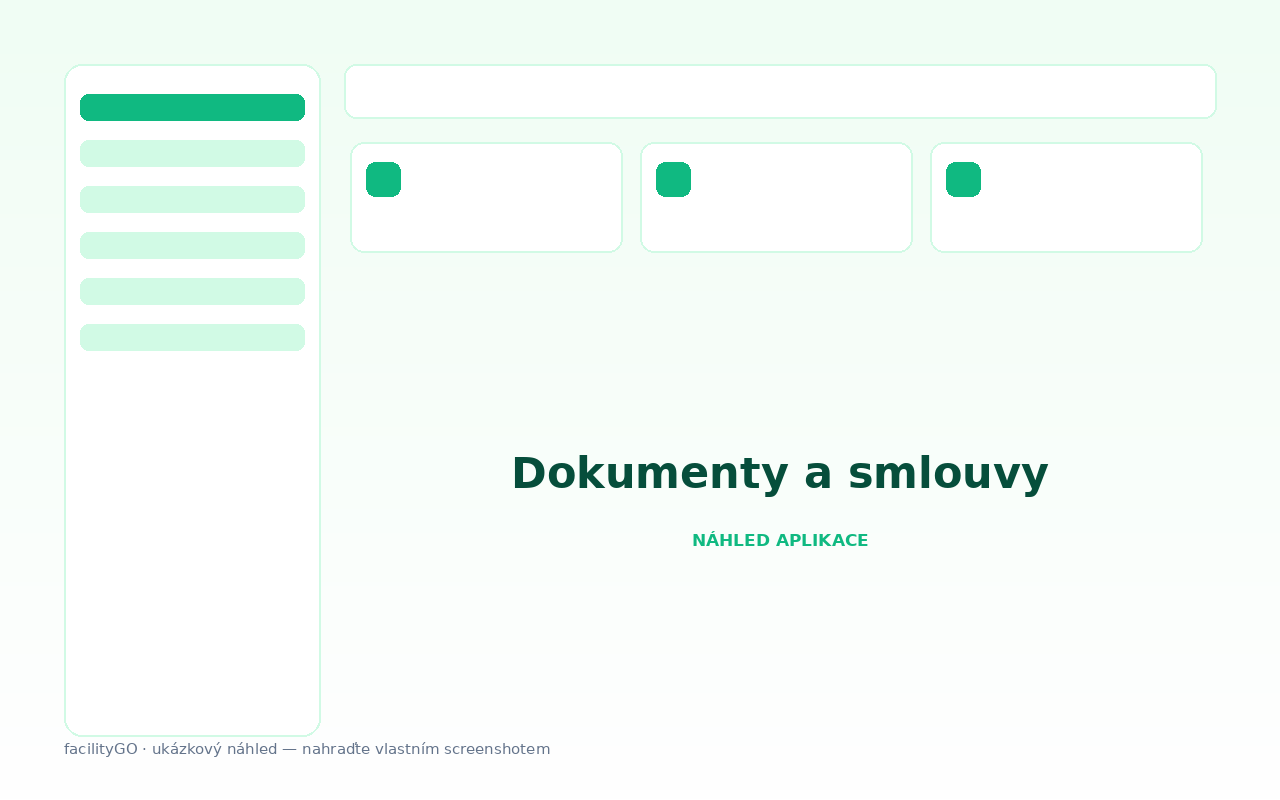 Správa dokumentů a smluv v cloudu — facilityGO