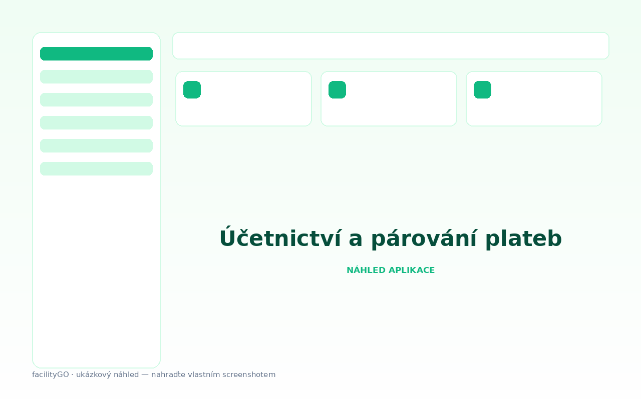 Účetnictví v facilityGO — import bankovních výpisů a automatické párování plateb